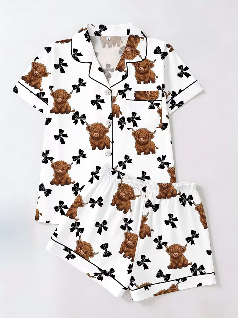 Highland Cow Short Pjs