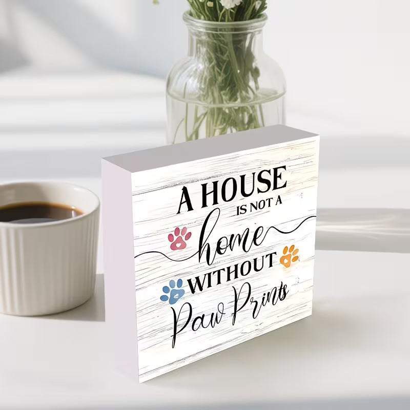 Cute Dog-Themed PVC Desktop Sign