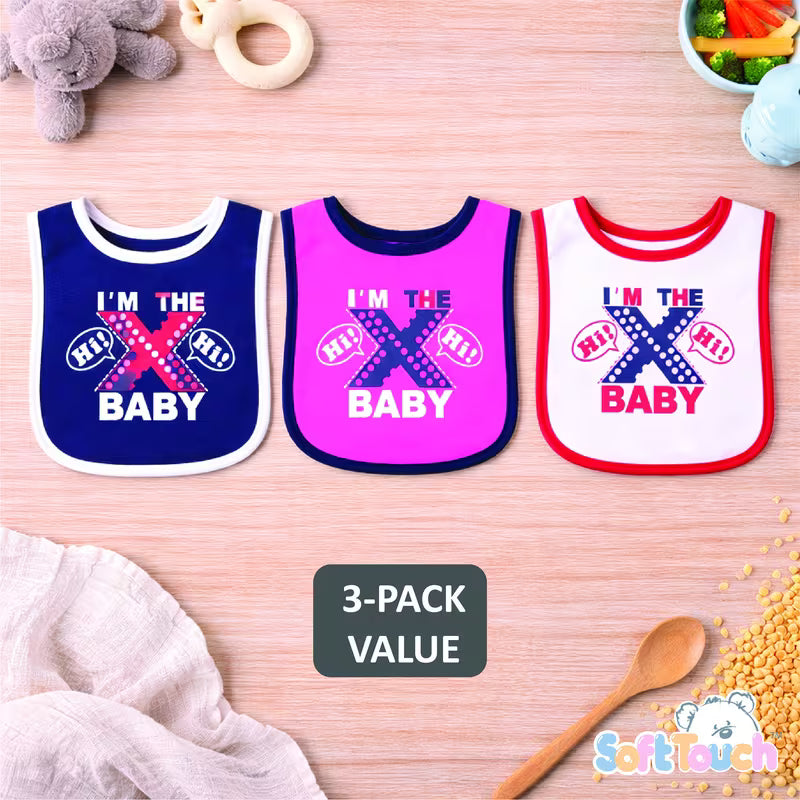Soft Touch 3 Pack Baby Bibs