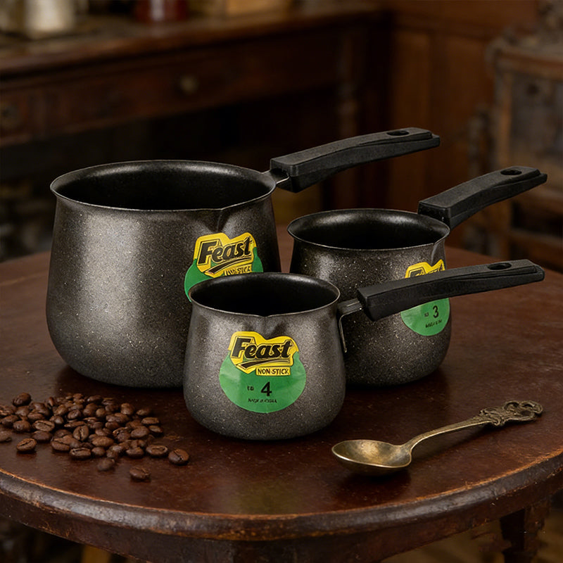 3PCS Turkish Style Stainless Steel Coffee Set