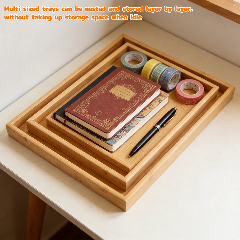 3PCS Wooden Trays Set