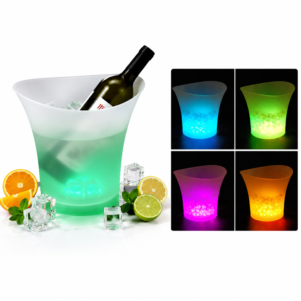 5L LED Colour Changing Ice Bucket