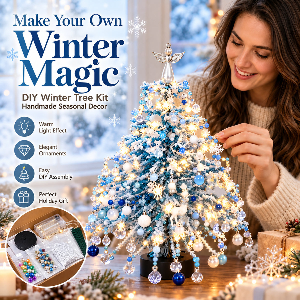 DIY Beaded Christmas Tree Craft Kit