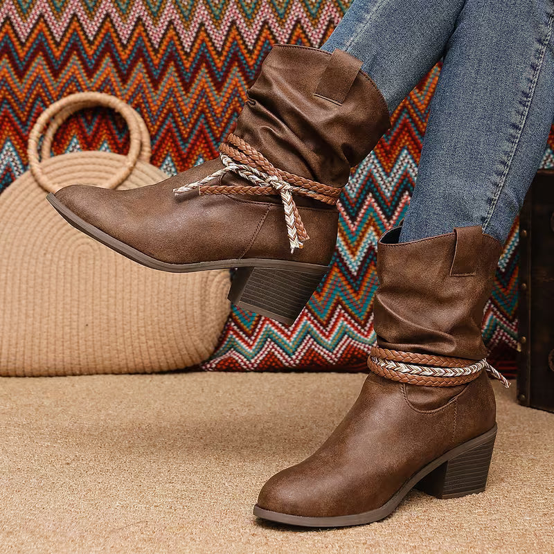 Women's Autumn/Winter Chunky Heel Ankle Boots