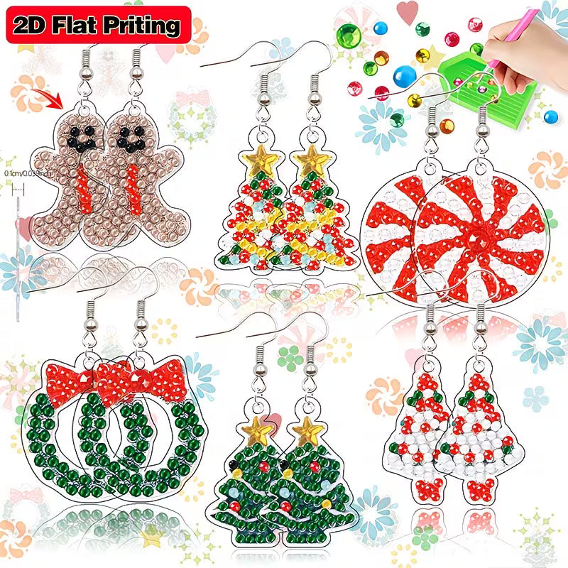 12pcs DIY Diamond Art Earring Kit