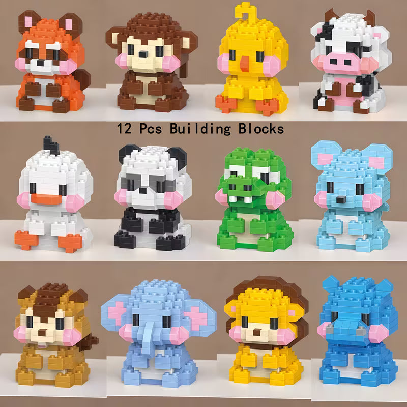 12pcs Set Small Particle Building Blocks