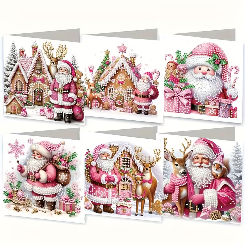 6pcs Diamond Painting Greeting Card Set