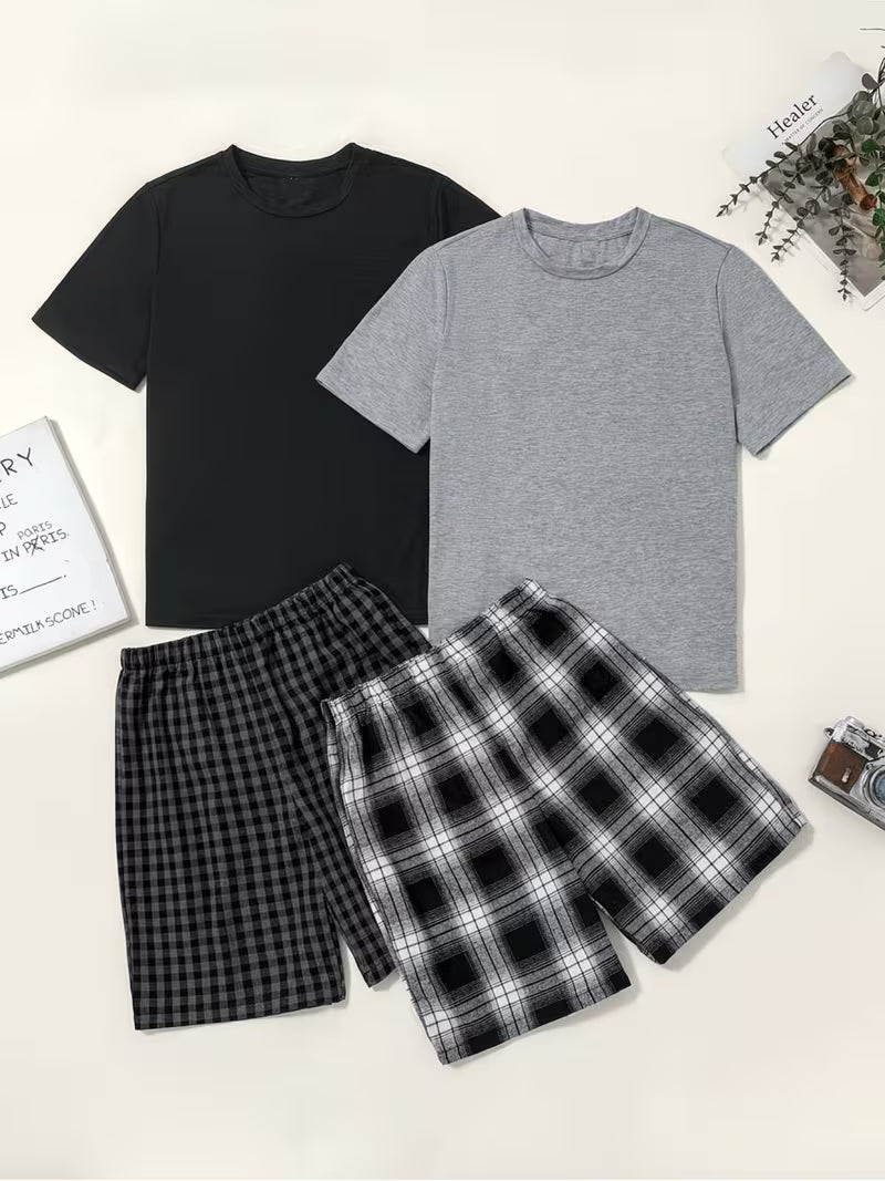 4pcs Boys' Teen Pajamas