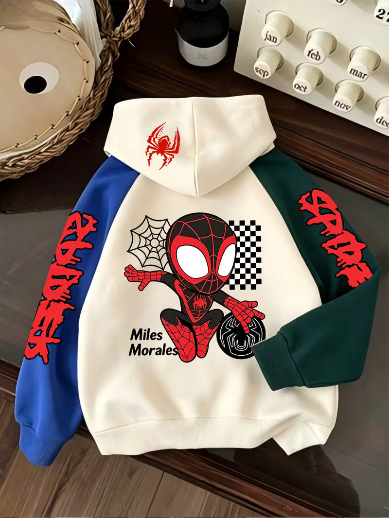 Boys Color-Block Jacket with Spider Print