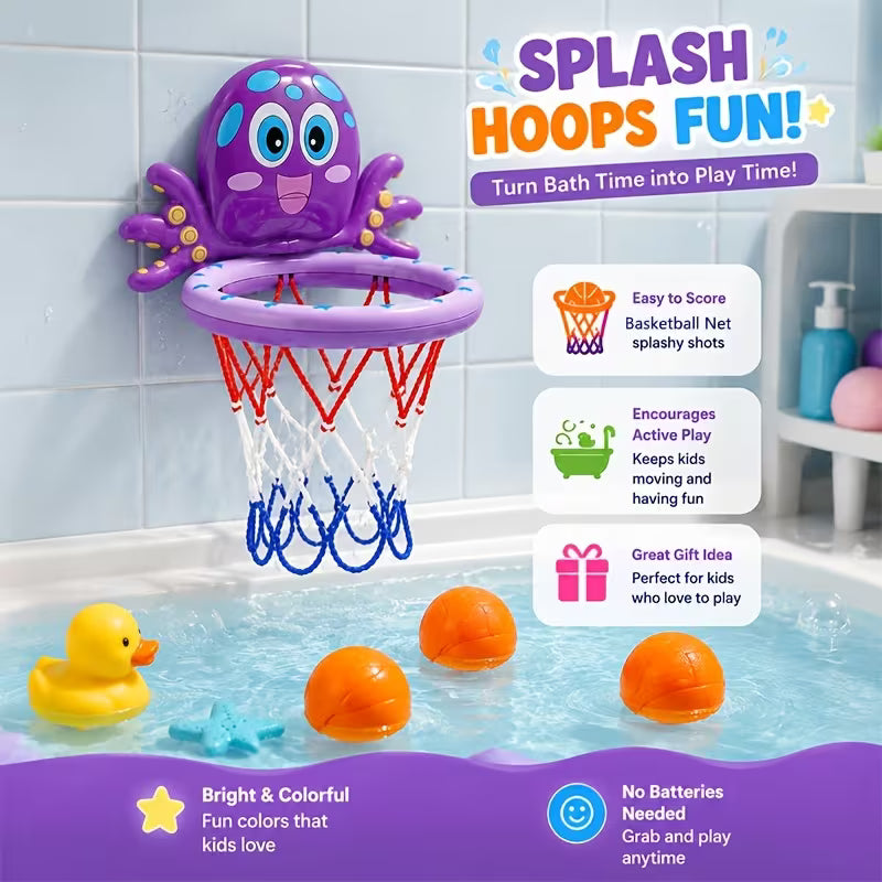 Bathtime Basketball Fun
