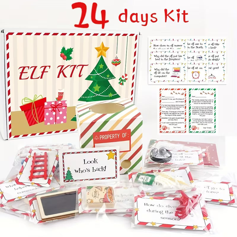 24 days of elves coming Christmas gift box set