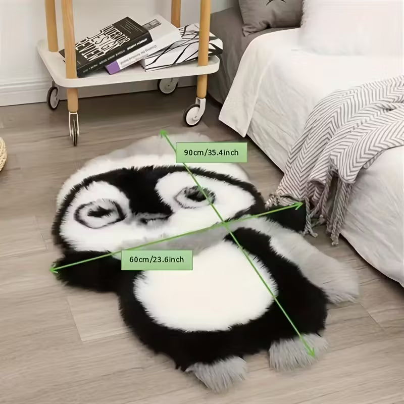 Penguin-shaped indoor floor mat