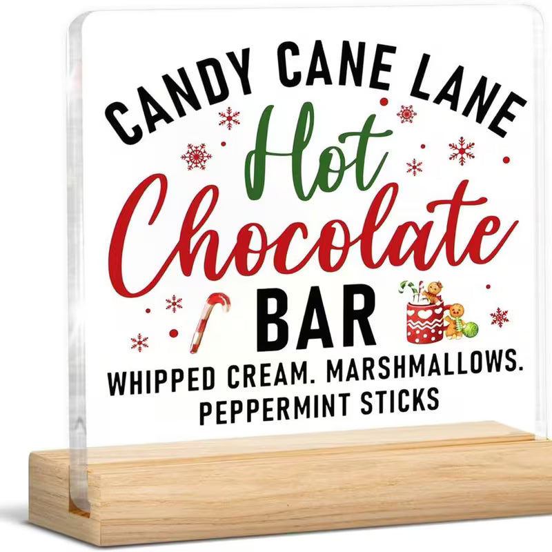 Acrylic Hot Chocolate Bar Sign