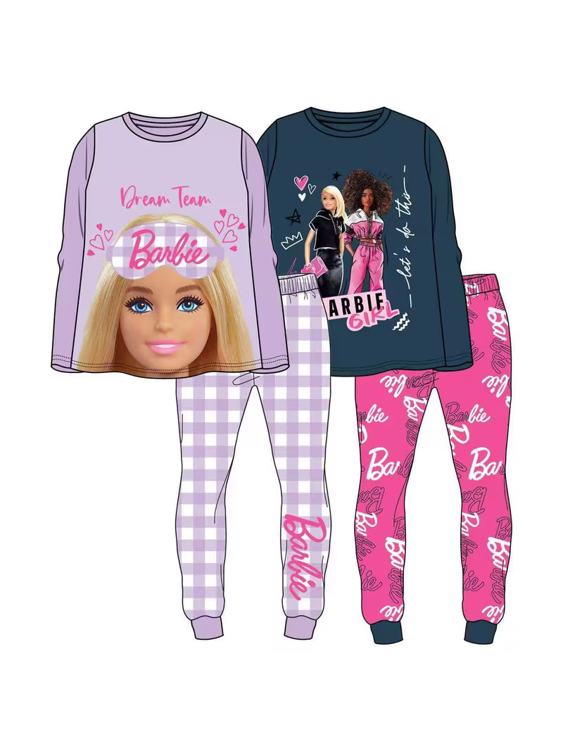 Barbie 2 Pack Kids Pyjamas