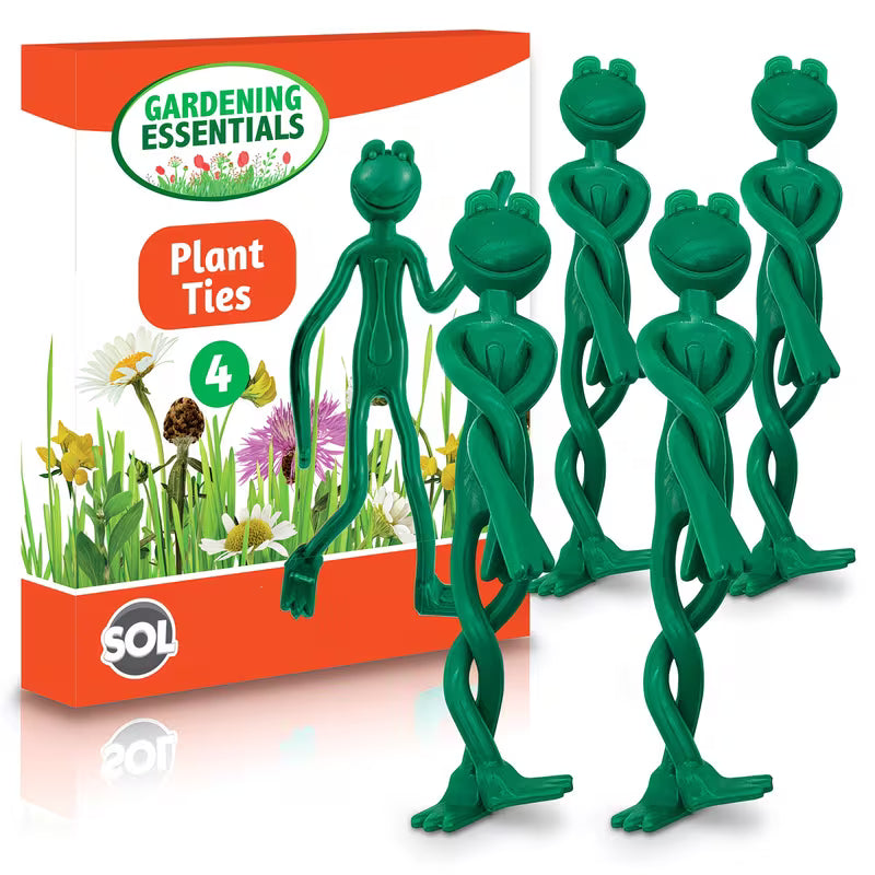 4 Pack Frog Garden Plant Ties