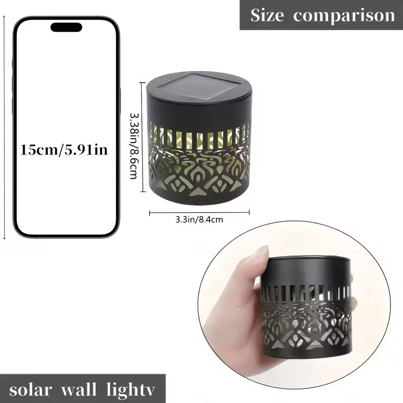 2-Pack Outdoor Solar Wall Lights