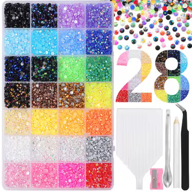 12000pcs 4mm Flatback Rhinestone Bedazzling Kit with Tools