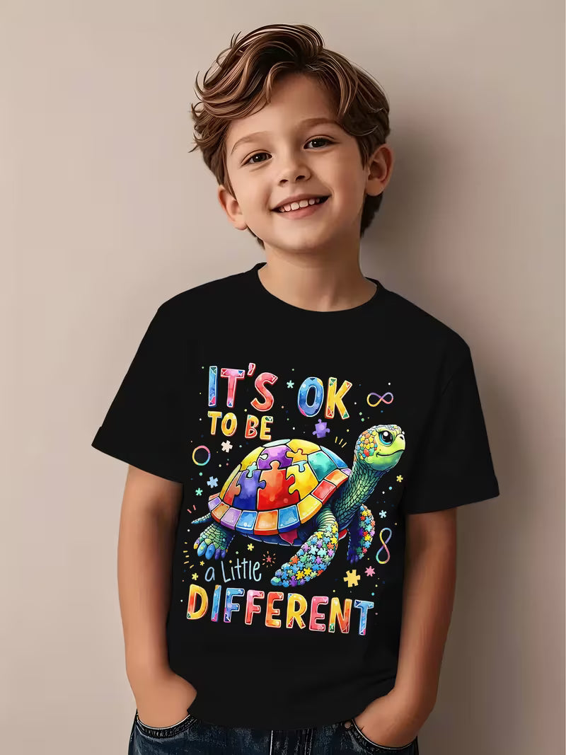 Kids T-Shirt with a Sea Turtle Pattern