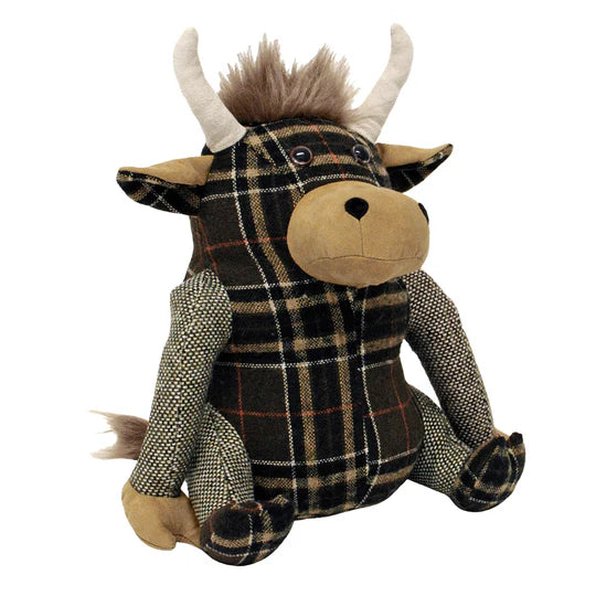 Highland Cow Tartan Novelty Door Stop