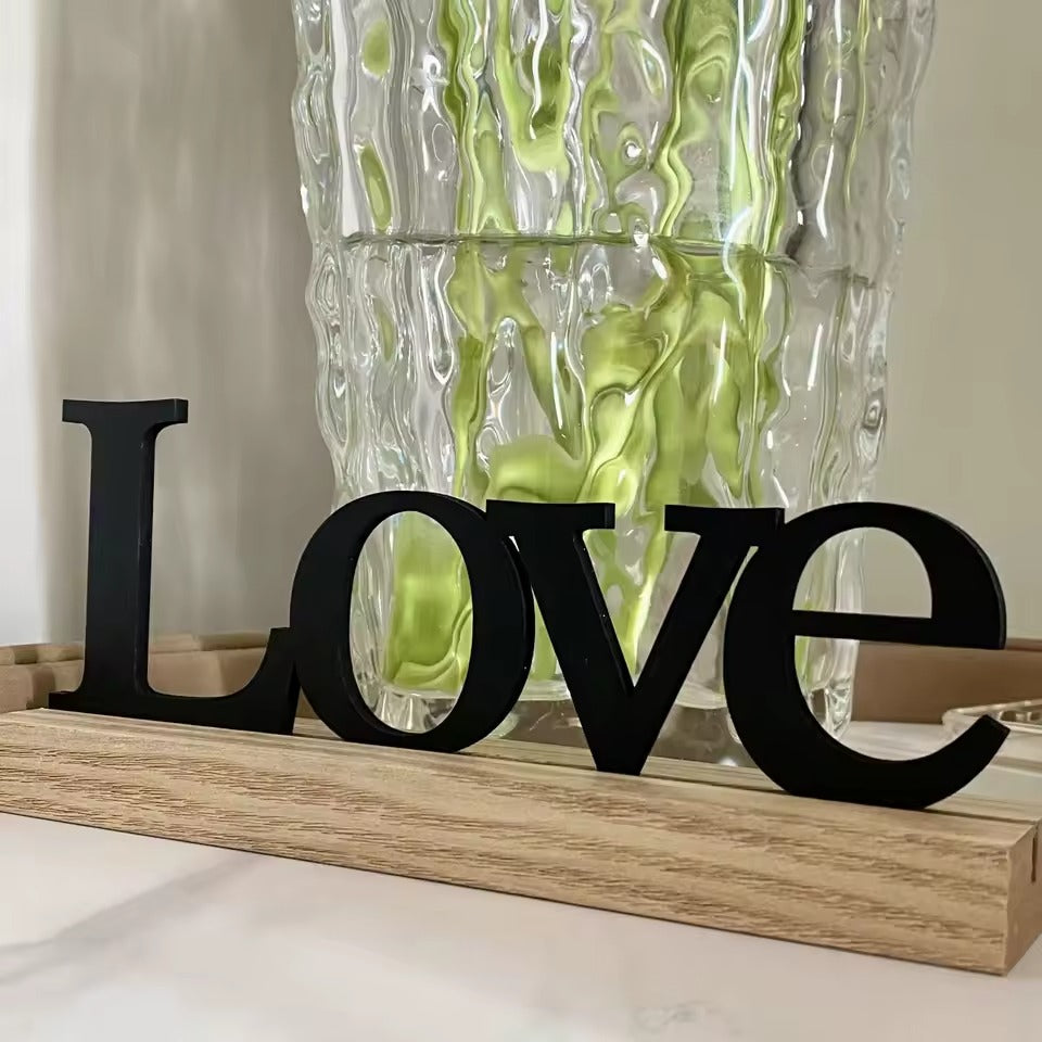 Black Wooden Love Sign