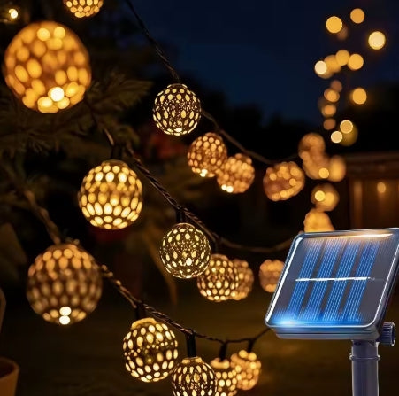 6.5M 30LEDs Moroccan Small Ball Solar String Lights