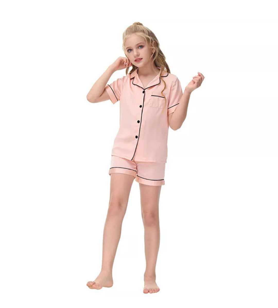 Girls Silk Pyjamas