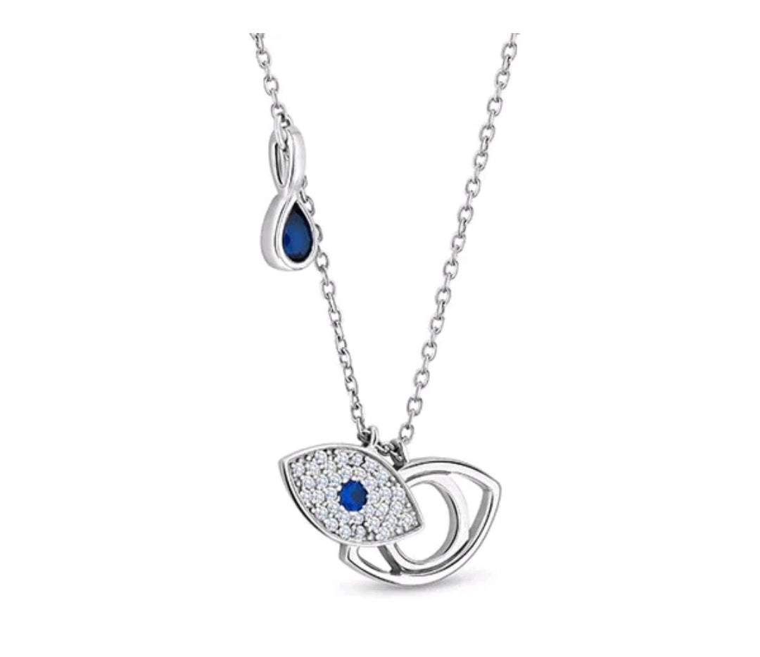 Diamond Style Evil Eye Pendant