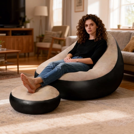 Inflatable Chair With Foot Stool