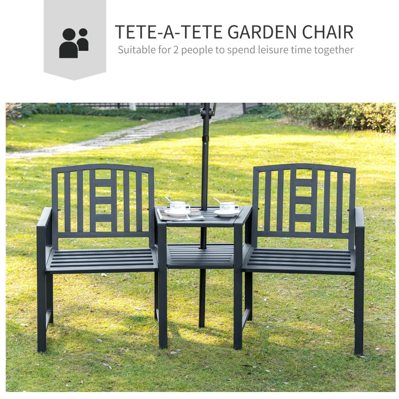 2 Seat Garden Sweatheart Bench