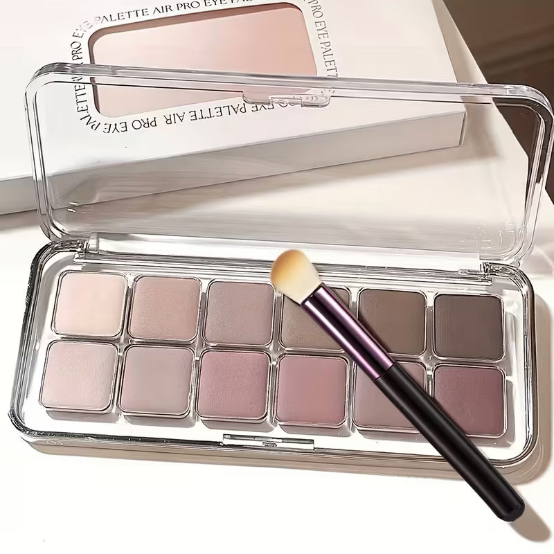 Eyeshadow Palette, Durable and Non-fading Eyeshadow Brush with Matte and Pearlescent Effects