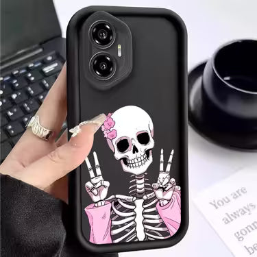 Skeleton with Pink Flair Pattern Phone case