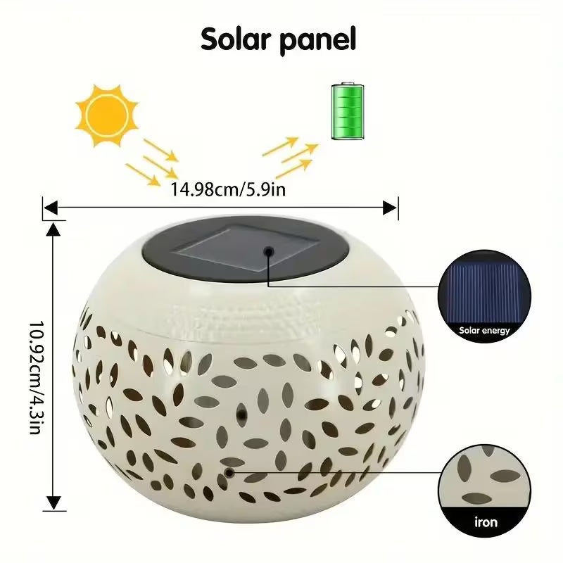Solar-Powered Leaf Projection Lantern