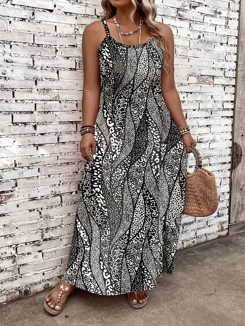 Plus Size Long Bohemian Style Maxi Dress