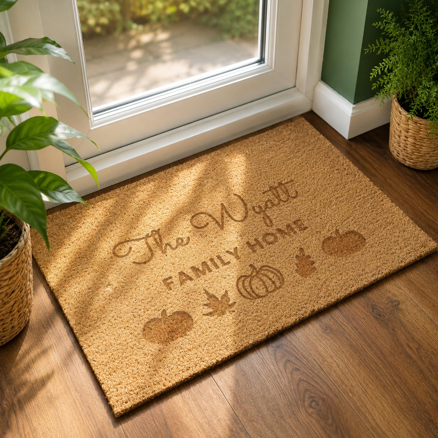 Personalised Pumpkin Rectangle Doormat
