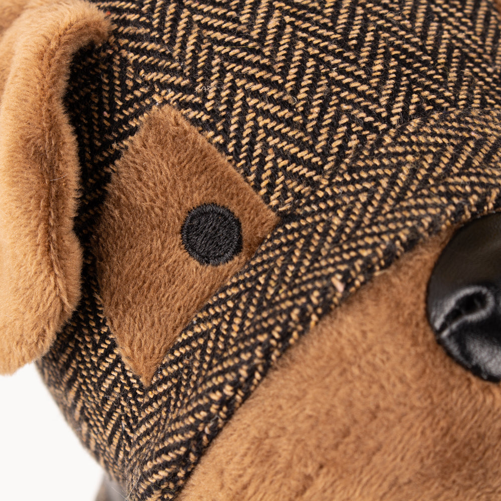 Boston Herringbone Dog Door Stop