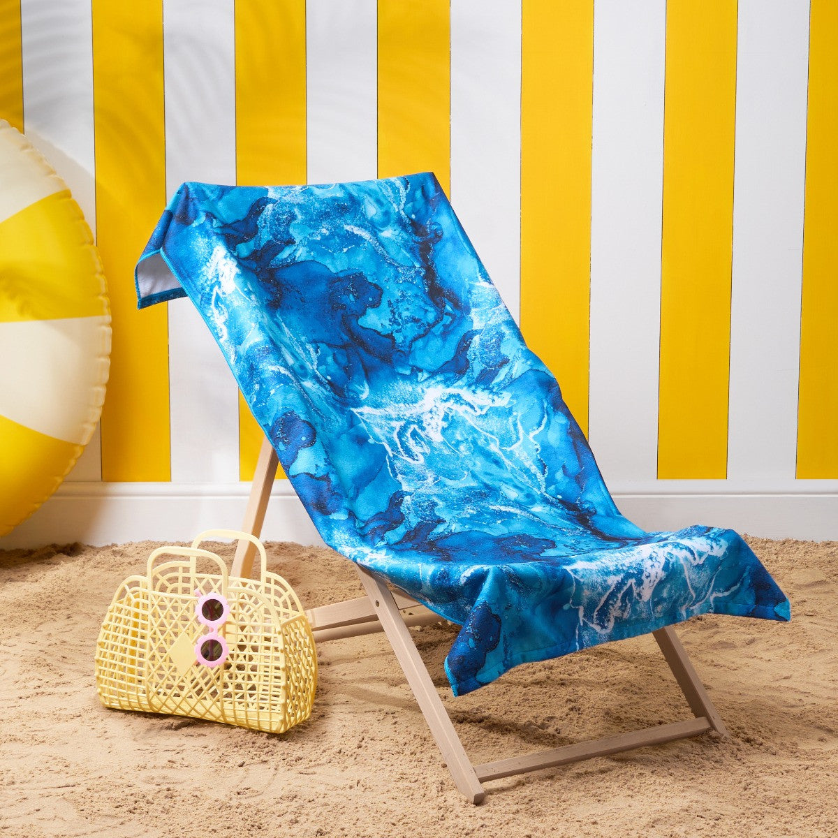 Blue Marble Beach Towel