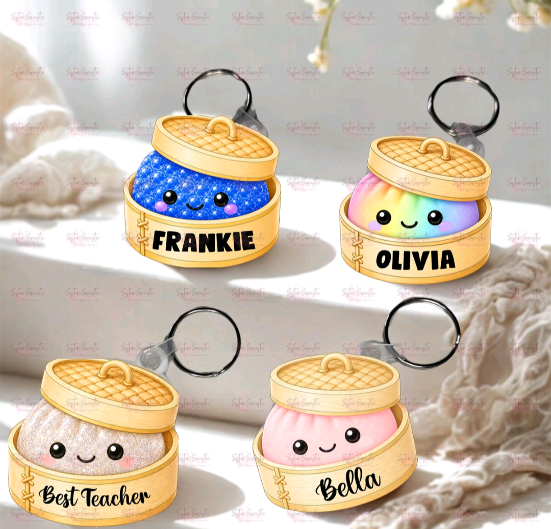 Kids Personalised Dumpling Bag Charm