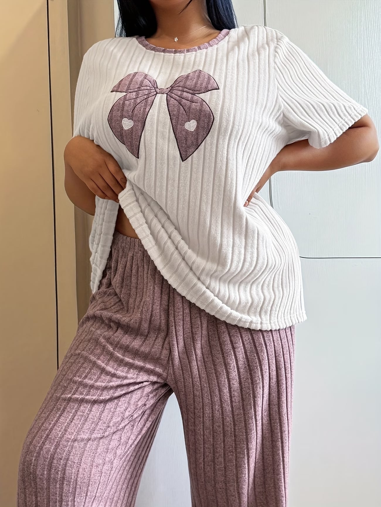 Bow Sweet Print Pj Set 16-18