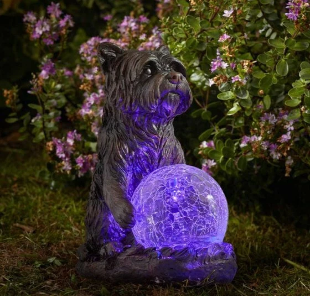 Mystic Dog Light Up Garden Solar Ornament