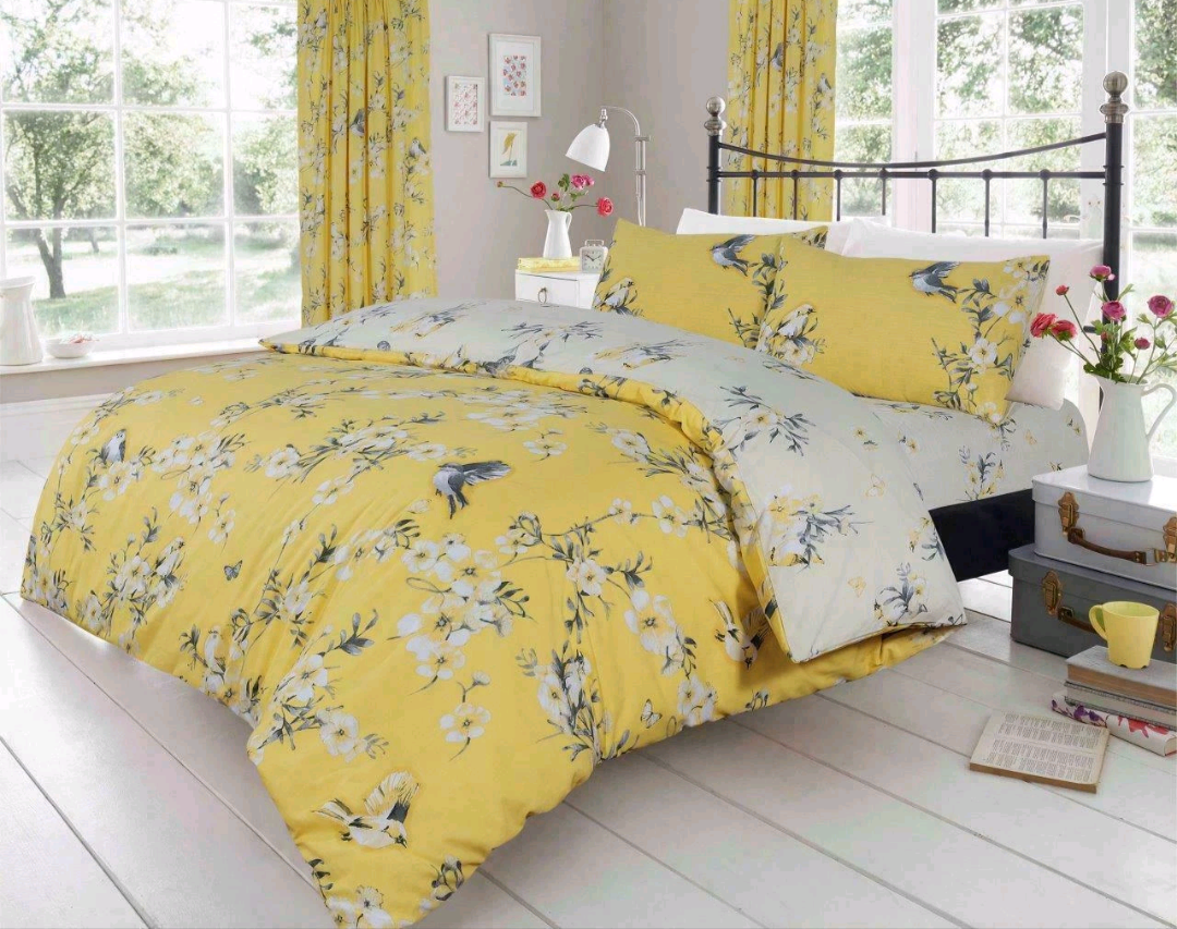 Spring Blossom Duvet Set - Yellow