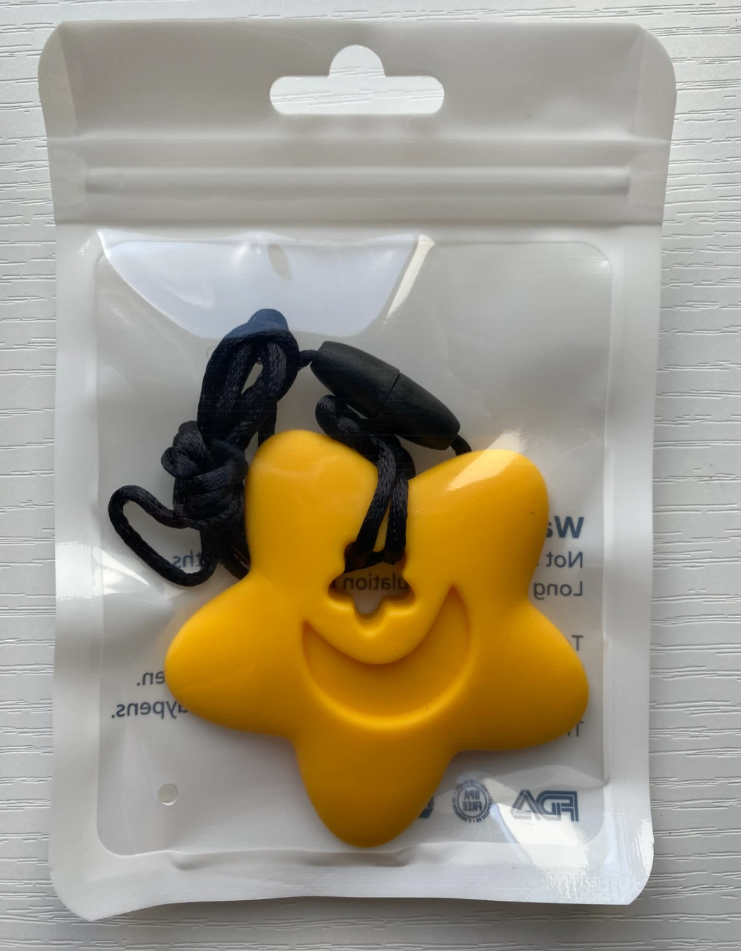 Sensory Star Chew Necklace Autism ADHD Kids Adults BPA Free Silicone Toy Safe