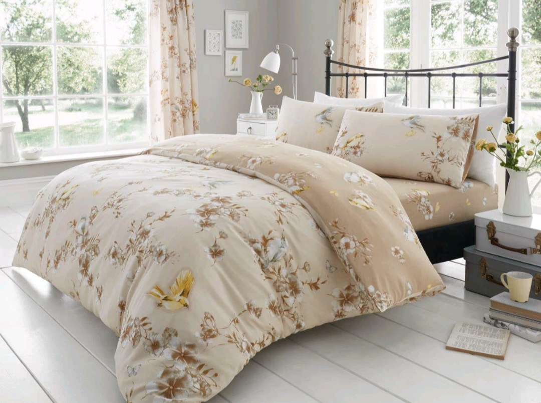 Spring Blossom Duvet Set - Natural