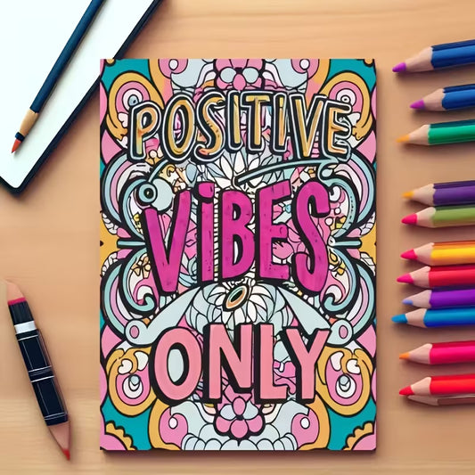 24-Page Positive Affirmations Adult Coloring Book