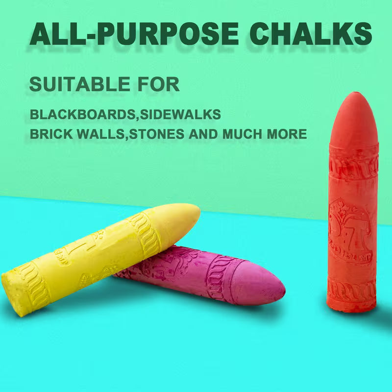48pcs Jumbo Pavement Chalks Set