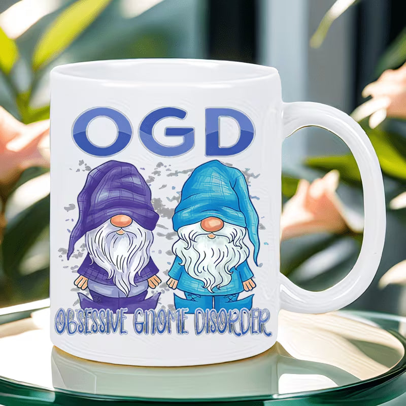 OGD Obsessive Gnome Disorder Funny Ceramic Mug with Gnome