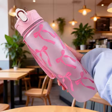 750ML Matte Water Bottle with Cute Pattern