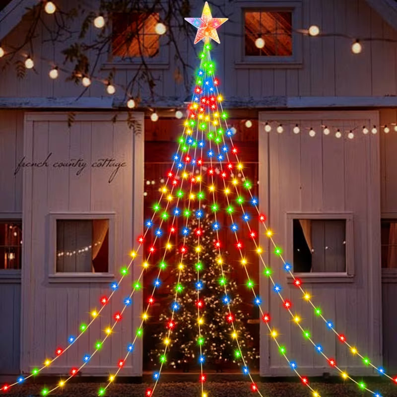 Christmas Star Waterfall String Lights