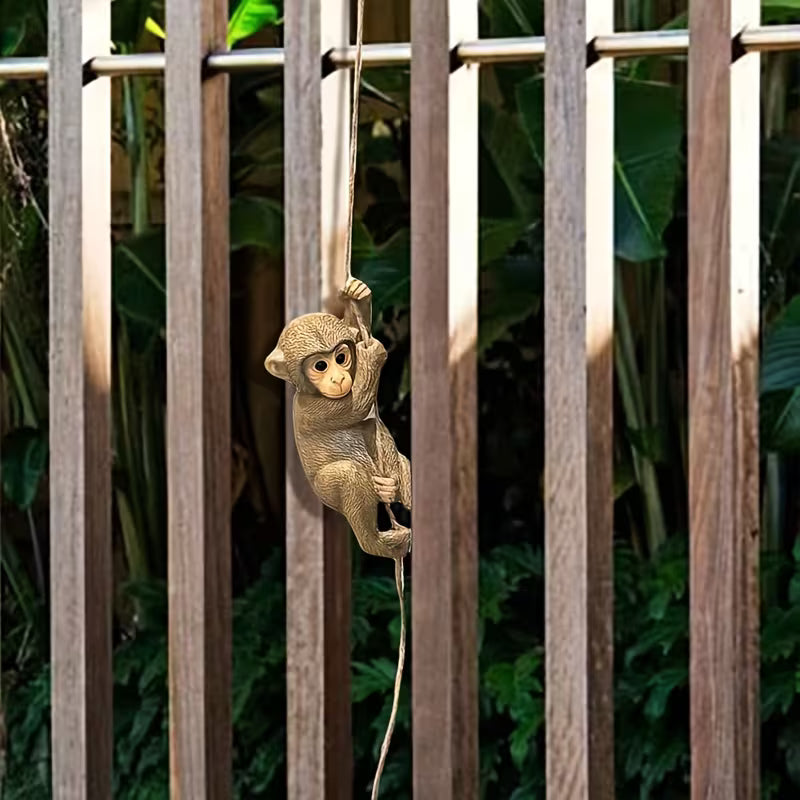 Little Rustic Resin Monkey Wall Hanging Decoration
