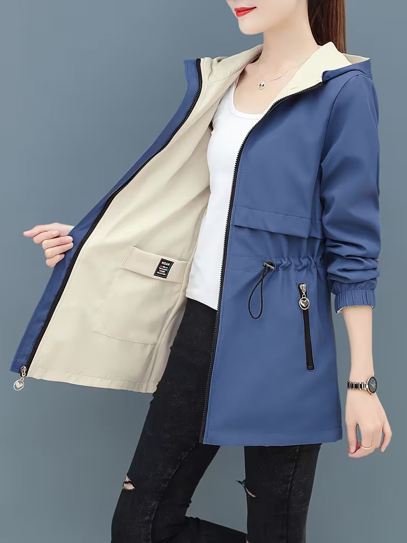 Reversible Women'S Trench Coat Jacket