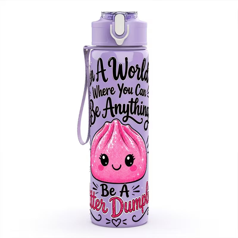 Plastic Glitter Dumpling Water Bottle